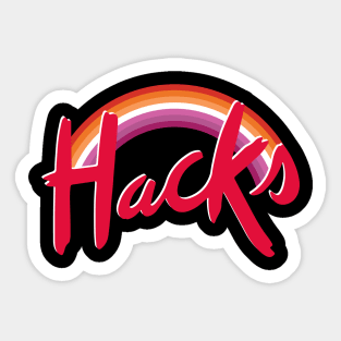 Hacks Lesbian Pride Rainbow Sticker